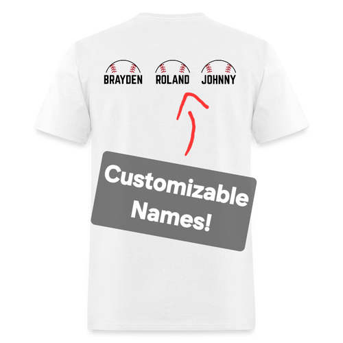 Baseball Mom 2 Customizable Unisex T-Shirt White