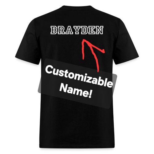 Baseball Mom Customizable Unisex T-Shirt - Black