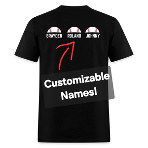 Baseball Mom 2 Customizable Unisex T-Shirt Black