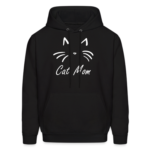 Cat Mom Hoodie - Black - black