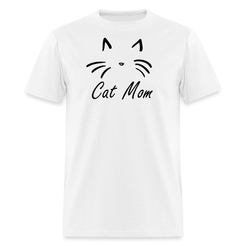 Cat Mom T-Shirt (Unisex) - Black - white