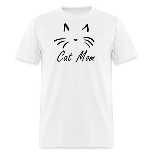 Cat Mom T-Shirt (Unisex) - Black - white