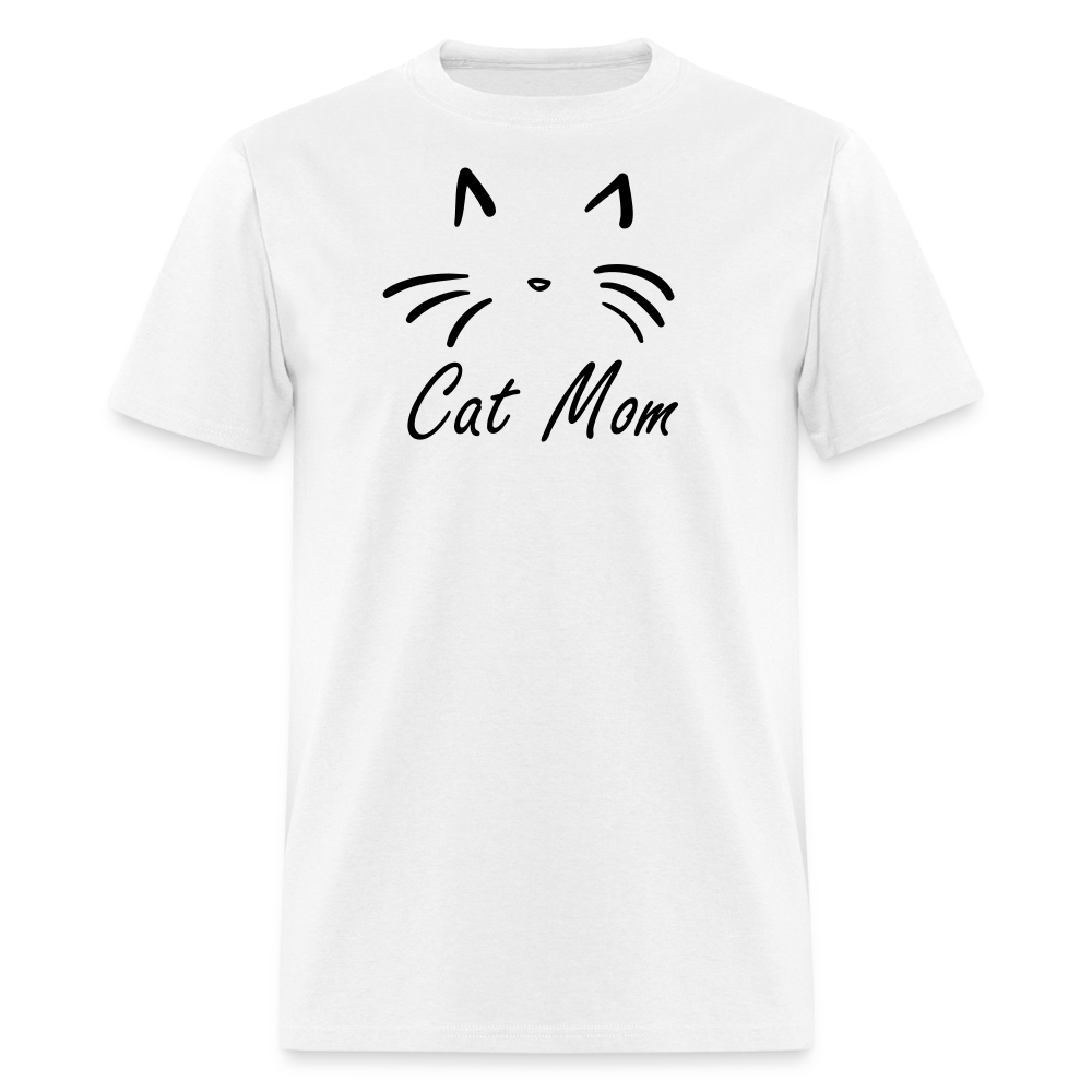 Cat Mom T-Shirt (Unisex) - Black - white