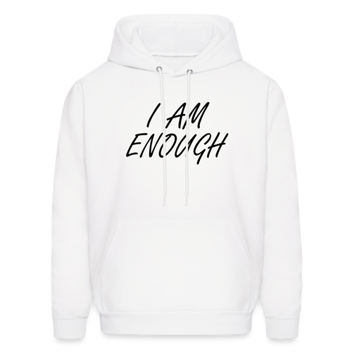 I Am Enough Hoodie - White - white