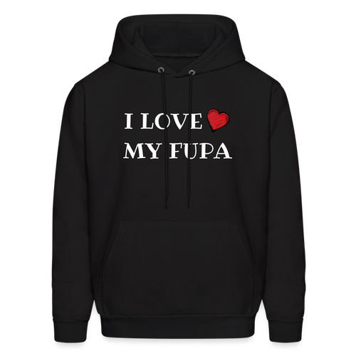 I Love My Fupa Hoodie - Black - black