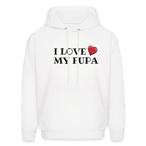 I Love My Fupa Hoodie - White - white