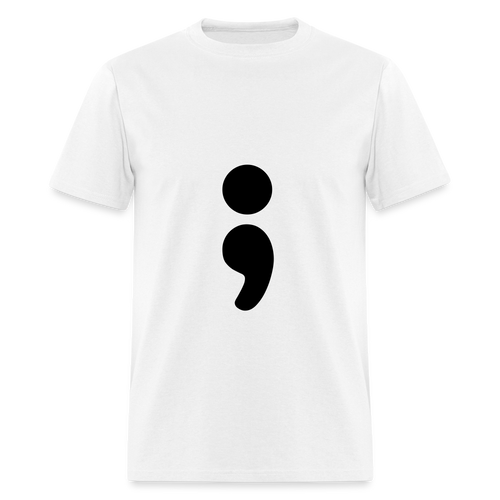 Semicolon T-Shirt (Unisex) - White - white