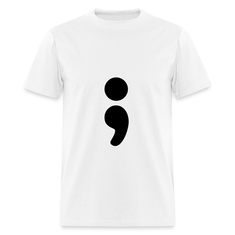 Semicolon T-Shirt (Unisex) - White - white