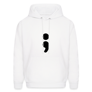 Semicolon Hoodie - White - white