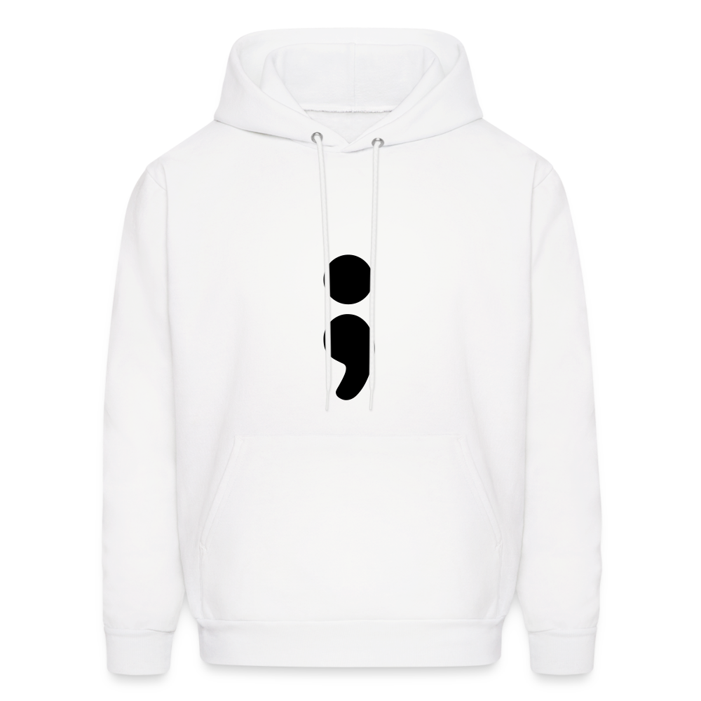 Semicolon Hoodie - White - white