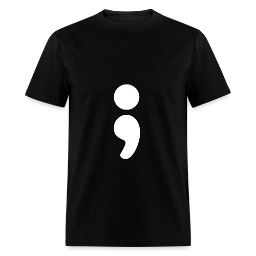 Semi-Colon T-Shirt (Unisex) - Black - black