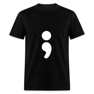 Semi-Colon T-Shirt (Unisex) - Black - black