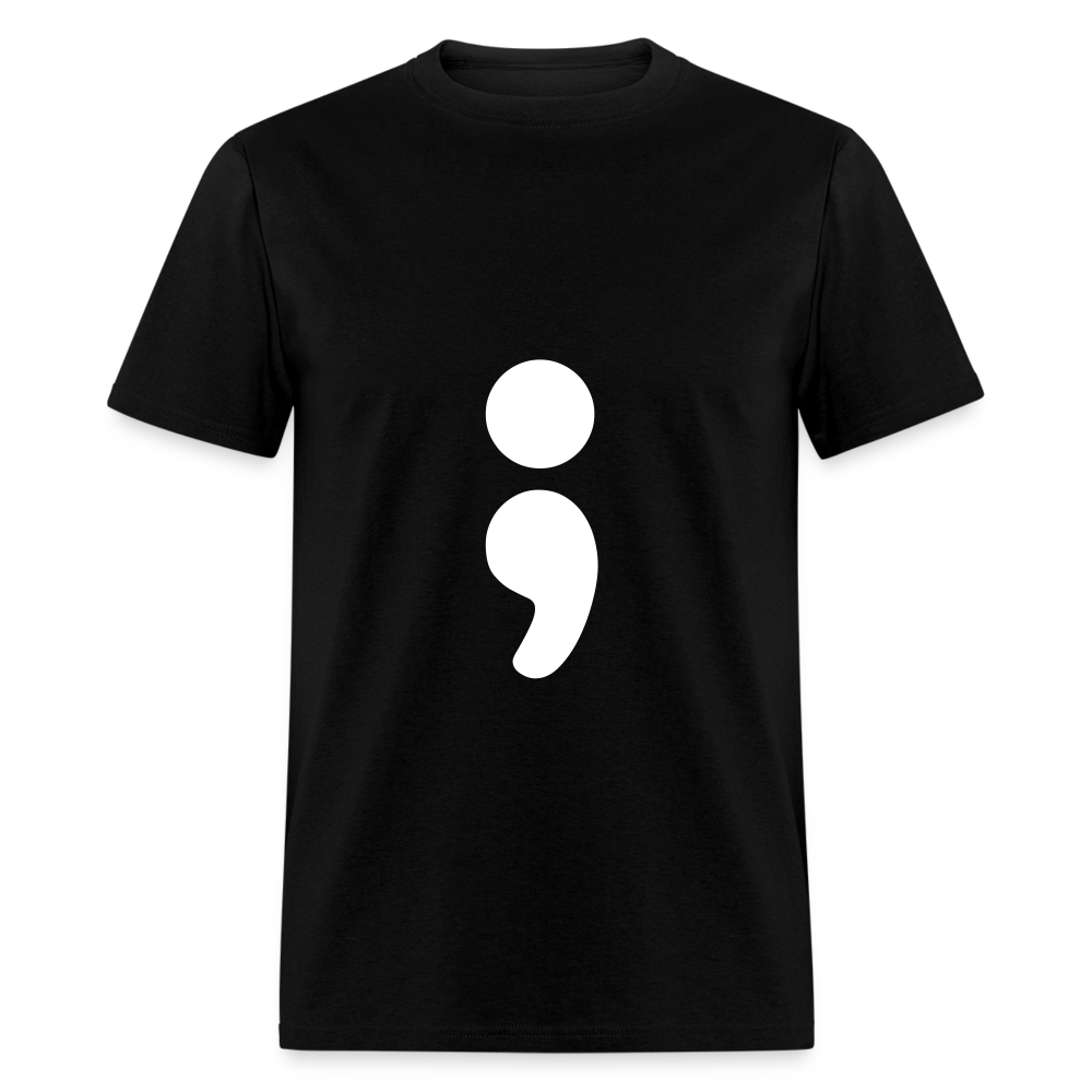 Semi-Colon T-Shirt (Unisex) - Black - black