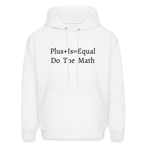 Plus is Equal Hoodie - White - white