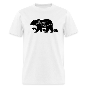 Mama Bear 3 Babies Unisex T-Shirt - white - white