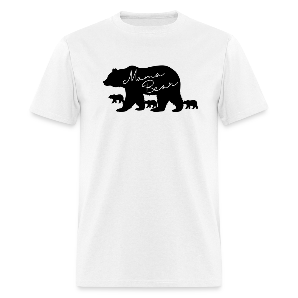 Mama Bear 3 Babies Unisex T-Shirt - white - white