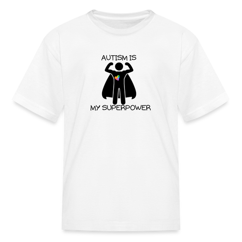 Autism is my superpower Kids' T-Shirt - white