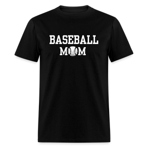 Baseball Mom Customizable Unisex T-Shirt - Black - black