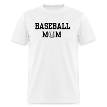 Load image into Gallery viewer, Baseball Mom Customizable Unisex T-Shirt - White - white